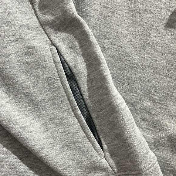 Nike Dri-Fit Cowl Neck Grey Athletic Sweatshirt with Pockets - Picture 3 of 5